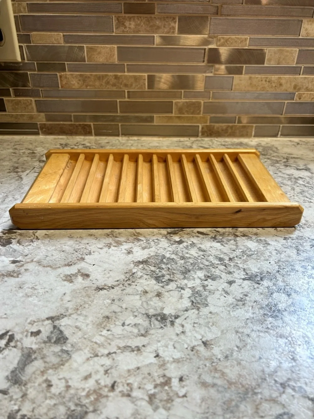 Vintage Wooden Pen Holder Desk Organizer Made in Thailand Wood Office Organizer